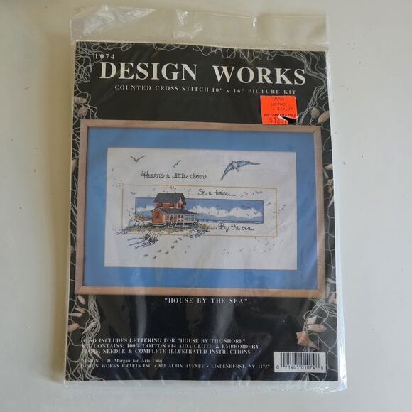 Vintage Cross Stitch Lot Of 4 Noahs Ark Angel Beach Mixed Brand - Picture 4 of 9